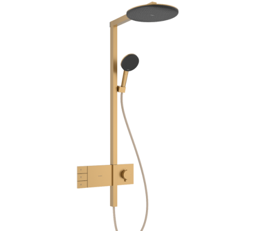 Душевая система Hansgrohe Raindance Alive S с термостатом Ø300 мм шлифованная бронза 24595140