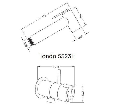 Смеситель настенный с держателем и круглым душем Nicolazzi Doccia Tondo хром 5523TCR/R7096.1CR