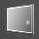Зеркало настенное AM.PM Gem с LED-подсветкой часами и косметическим зеркалом 100 см M91AMOX1003WG