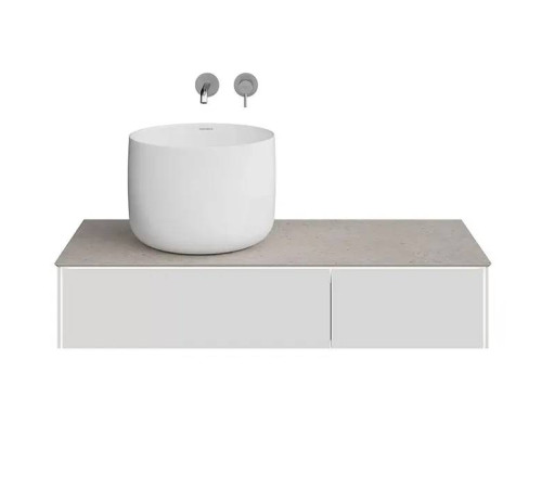 Тумба под раковину подвесная Kerama Marazzi Magica 115.4х48.5х22 см 2 ящика утренний серый матовый MA.120.2/MGR.M