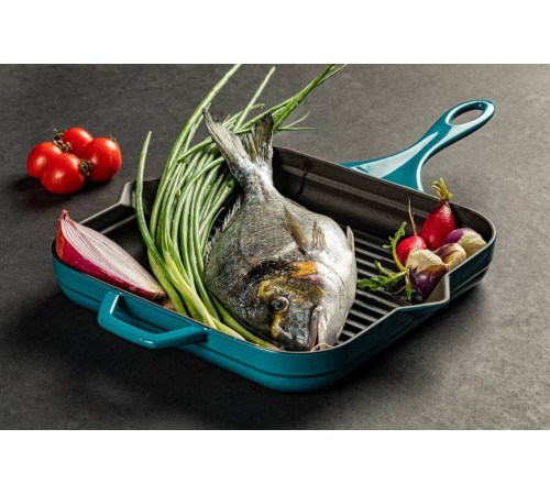 Сковорода-гриль квадратная Hascevher GTV 2828 Blue 28х28 см A858028