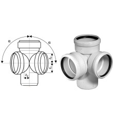 Крестовина двухплоскостная угловая Ostendorf Skolan Safe SKDA 110 мм 87° 335910