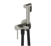 Смеситель с гигиеническим душем Newform Idroscopini шланг 120 см PVD Brushed Gun Metal 886E.59.064