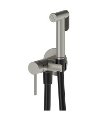 Смеситель с гигиеническим душем Newform Idroscopini шланг 120 см PVD Brushed Gun Metal 886E.59.064