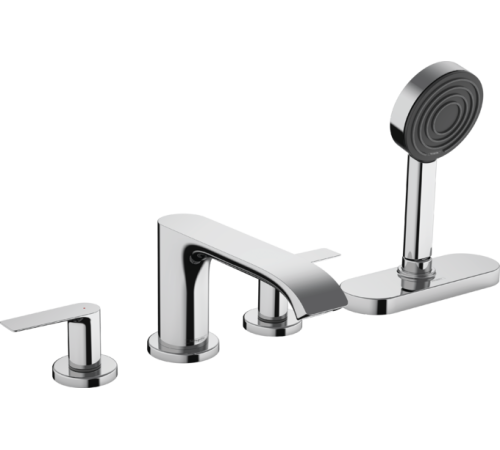 Смеситель на борт ванны hansgrohe Vivenis на 4 отверстия sBox внешняя часть хром 75444000