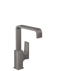 Смеситель для раковины Hansgrohe Metropol 230 однорычажный с донным клапаном шлифованный черный хром 32511340