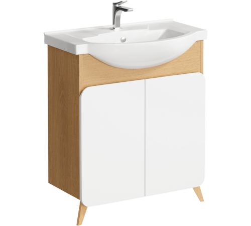 Тумба под умывальник напольная AQUATON Basic 750х765х440 мм дуб золотой BAS0107DZ