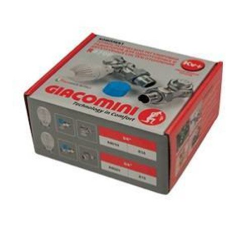 Комплект для подключения радиатора Giacomini R470F-KV термостатический прямой 3/4 R470FX064