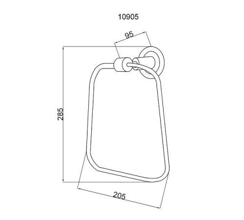 Полотенцедержатель кольцо Boheme Murano Cristal золото 10905-CRST-G