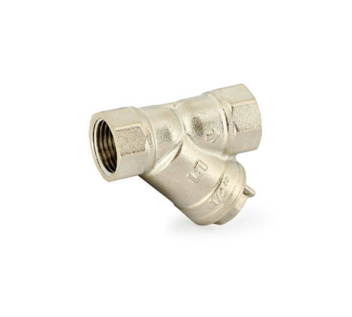 Фильтр косой Uni-Fitt ВВ 1/2 600 мкм с отверстием для пломбировки никелированный 211N2001