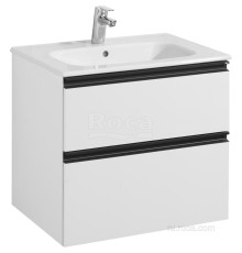 Тумба под умывальник подвесная Roca Domi 585x453x515 мм 2 ящика Белый глянец A857458806