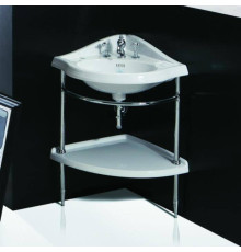 Консоль угловая с раковиной и полкой SIMAS Arcade 75.5х61 см 1 отв. хром AR884bi/1011cr/AR894bi
