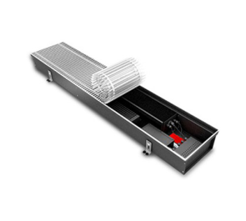 Внутрипольный конвектор Varmann Qtherm 230x150x2500 мм роликовая решетка алюминий U-рамка EC Q 230.150.2500 RR U EV1