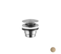Донный клапан нажимной Newform X-STEEL 316 Stop&Go для раковин 15-67 мм PVD Brushed pale gold 24686.59.098