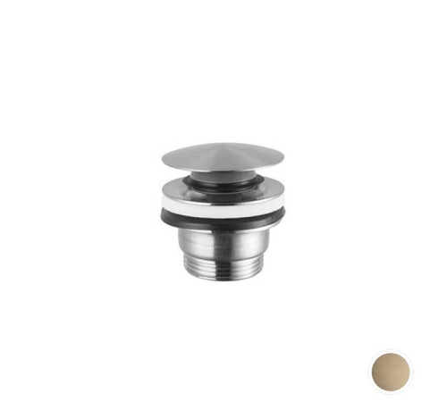 Донный клапан нажимной Newform X-STEEL 316 Stop&Go для раковин 15-67 мм PVD Brushed pale gold 24686.59.098