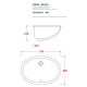 Раковина Artceram DIANA 57х40 см без отверстия белый DIL001 01 00 ACA001