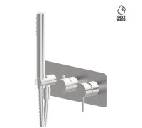 Смеситель для душа Newform X-STEEL 316 встраиваемый на 2 выхода с ручным душем INOX 69679EX.50.050
