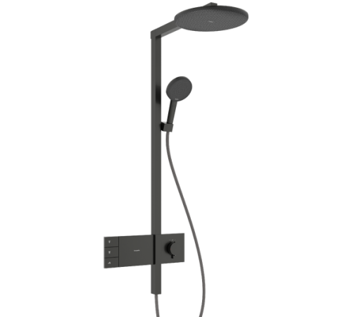 Душевая система Hansgrohe Raindance Alive S с термостатом Ø300 мм шлифованный черный хром 24595340