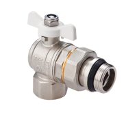 Кран шаровой угловой Hogert Technik Premium ГОСТ 1/2 НВ PN 40 бабочка с полусгоном и кольцом BV92304