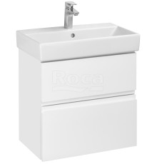 Тумба под раковину Roca Oleta подвесная 2 ящика 564x548x374 мм белый глянец A857639806