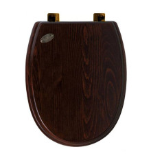 Сиденье для унитаза SIMAS Arcade микролифт дерево/бронза AR009noce/br