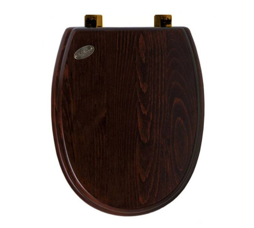 Сиденье для унитаза SIMAS Arcade микролифт дерево/бронза AR009noce/br