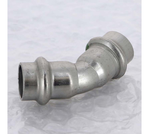 Угольник пресс 45° Viega Sanpress Inox 15 мм нержавеющая сталь 435776