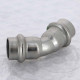 Угольник пресс 45° Viega Sanpress Inox 15 мм нержавеющая сталь 435776