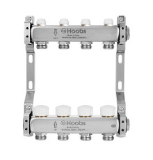 Комплект коллекторов Hoobs из нержавеющей стали с термостатическими клапанами 1 x 3/4 5 выходов HB-INCTK-805505