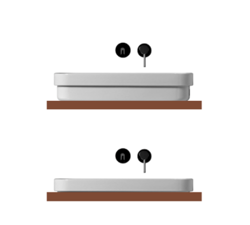 Раковина встраиваемая сверху Kerasan Tribeca 60х38 см без отверстия белый 514301