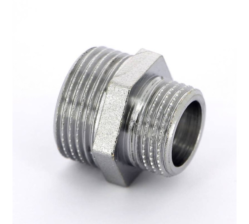 Ниппель резьбовой переходной Tiemme 3/4 x 1/2 НН никелированный 1500124