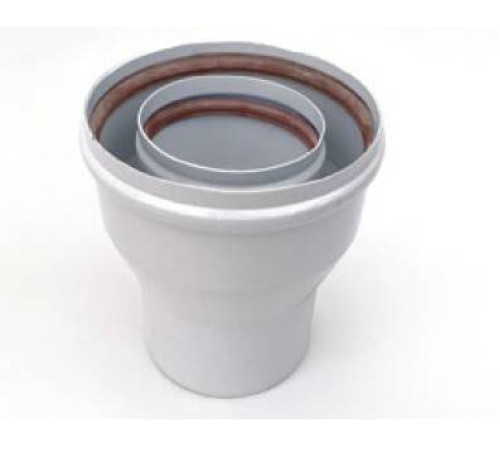 Адаптер коаксиальный Hogart 60/100-80/125 мм папа-мама TR6080H