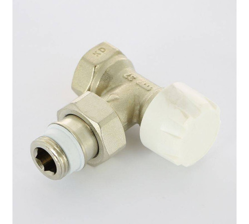 Вентиль термостатический Simplex угловой 1/2 с преднастройкой никель F34004