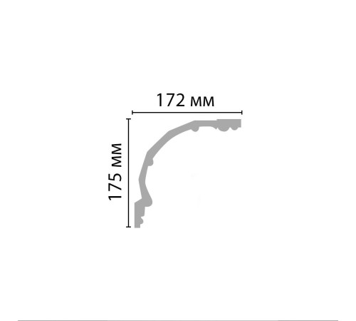 Плинтус потолочный с рисунком DECOMASTER DP-41A 175х175х2400 мм DP-41A