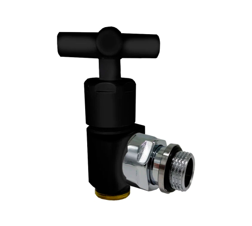 Угловой вентиль ручной преобразуемый SR Rubinetterie Minimal 1/2x24/19 черный матовый 0385-1500VCPS