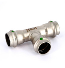 Тройник пресс Viega Sanpress Inox 22 мм нержавеющая сталь 435875