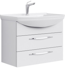 Тумба под умывальник подвесная AQUATON Аллегро 2 ящика белая 720х536х332 мм Agr.01.07/2