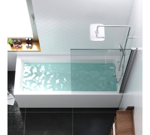 Шторка на ванну AM.PM Skyline 80х140 см поворотная DX35WBS-D080-140MT