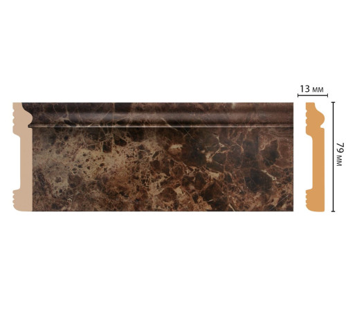 Плинтус напольный DECOMASTER D005-713 ДМ 79х13х2400 мм D005-713 ДМ