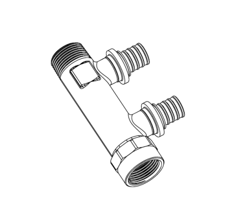 Гребенка распределительная Rehau Rautitan 2 контура 20-R/Rp 3/4 13661301001