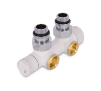 Узел нижнего подключения термостатический SR Rubinetterie угловой левый 1/2 x 3/4 E белый 0685-1500VCEA