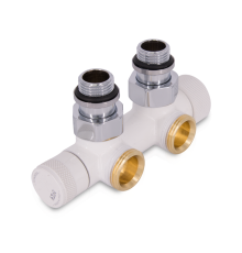 Узел нижнего подключения термостатический SR Rubinetterie угловой левый 1/2 x 3/4 E белый 0685-1500VCEA