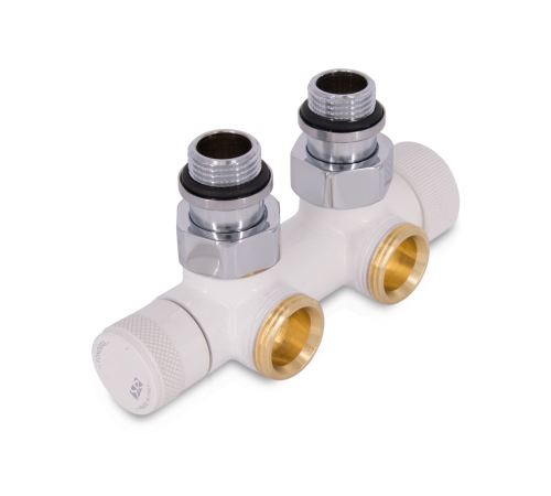 Узел нижнего подключения термостатический SR Rubinetterie угловой левый 1/2 x 3/4 E белый 0685-1500VCEA