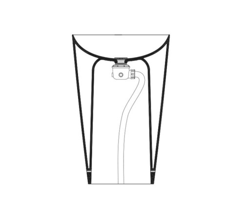 Сифон для отдельностоящей раковины Catalano слив в пол белый глянцевый 0454510001