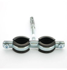 Хомут двойной с резиновым уплотнителем, шпилькой и дюбелем Uni-Fitt 3/4 дюйма (25-29 мм) 850D3800