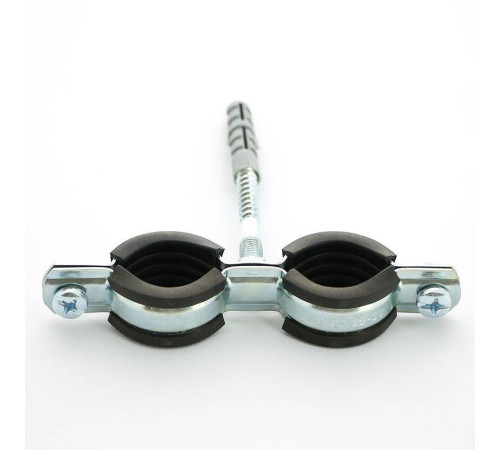 Хомут двойной с резиновым уплотнителем, шпилькой и дюбелем Uni-Fitt 3/4 дюйма (25-29 мм) 850D3800