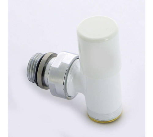 Вентиль радиаторный ручной Carlo Poletti Compact 1/2 х M24 угловой белый V150111E