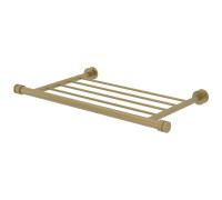 Полка для полотенцесушителя Сунержа прямая 43.8x24 см матовый золотой шелк 32-2012-4370