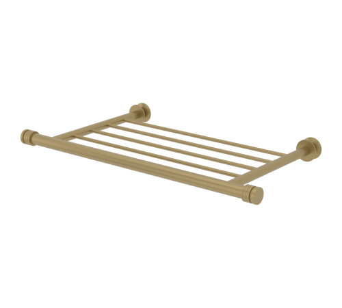 Полка для полотенцесушителя Сунержа прямая 43.8x24 см матовый золотой шелк 32-2012-4370