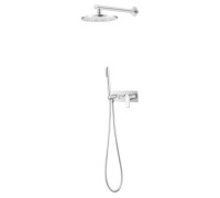 Смеситель встраиваемый для душа с верхним душем Boheme Spectre белый матовый 454-MW